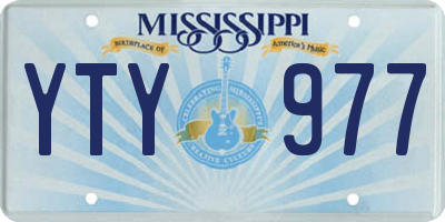 MS license plate YTY977