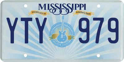 MS license plate YTY979