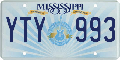 MS license plate YTY993