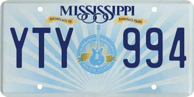 MS license plate YTY994