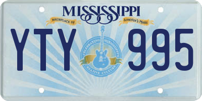 MS license plate YTY995