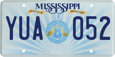MS license plate YUA052