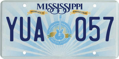 MS license plate YUA057