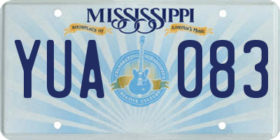 MS license plate YUA083