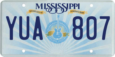MS license plate YUA807