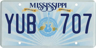 MS license plate YUB707