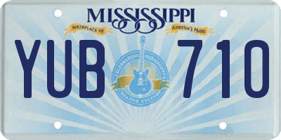 MS license plate YUB710