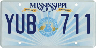MS license plate YUB711