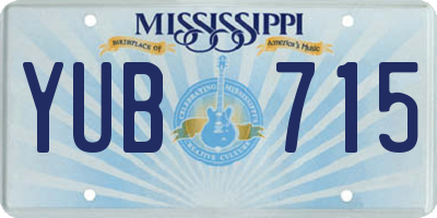 MS license plate YUB715