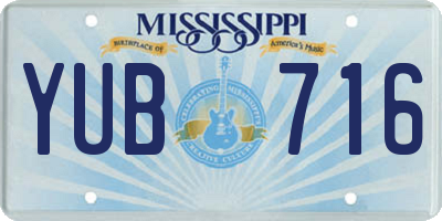 MS license plate YUB716