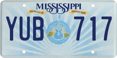 MS license plate YUB717