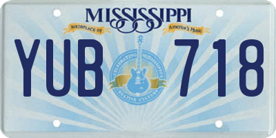 MS license plate YUB718