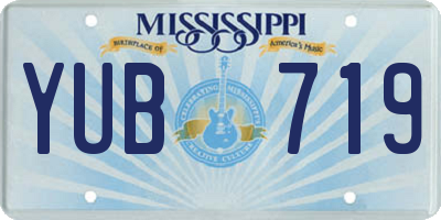 MS license plate YUB719