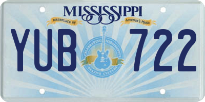 MS license plate YUB722