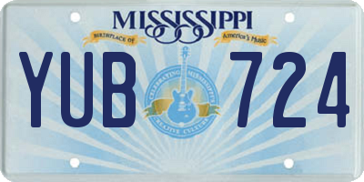 MS license plate YUB724
