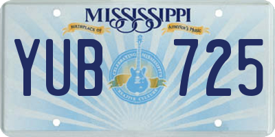 MS license plate YUB725
