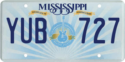 MS license plate YUB727