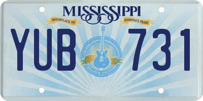 MS license plate YUB731