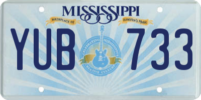 MS license plate YUB733