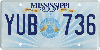 MS license plate YUB736