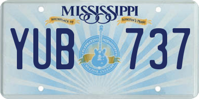 MS license plate YUB737