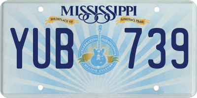 MS license plate YUB739