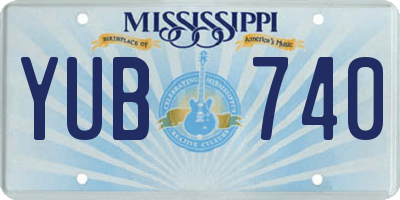 MS license plate YUB740