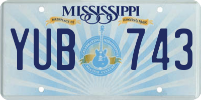 MS license plate YUB743