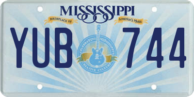 MS license plate YUB744