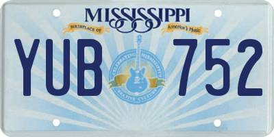 MS license plate YUB752