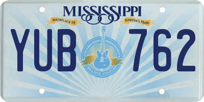 MS license plate YUB762