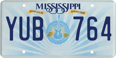MS license plate YUB764