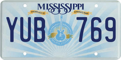 MS license plate YUB769