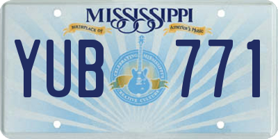 MS license plate YUB771