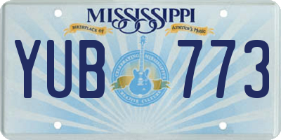 MS license plate YUB773