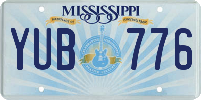 MS license plate YUB776