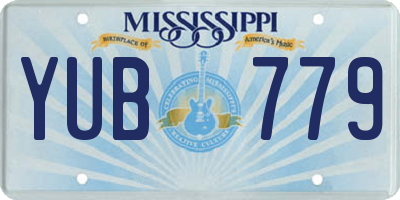 MS license plate YUB779