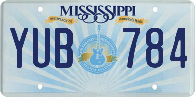 MS license plate YUB784