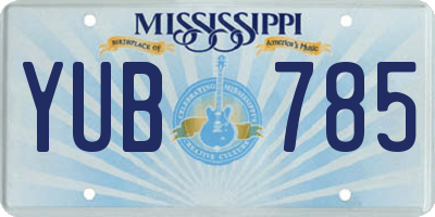 MS license plate YUB785