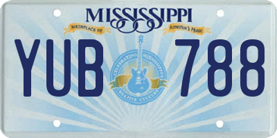 MS license plate YUB788