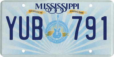 MS license plate YUB791