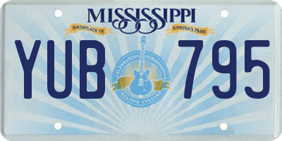MS license plate YUB795