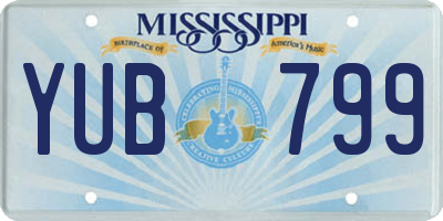 MS license plate YUB799