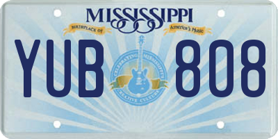 MS license plate YUB808
