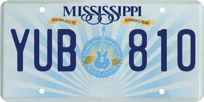 MS license plate YUB810