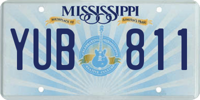 MS license plate YUB811