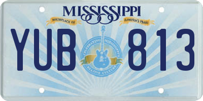 MS license plate YUB813