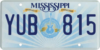 MS license plate YUB815
