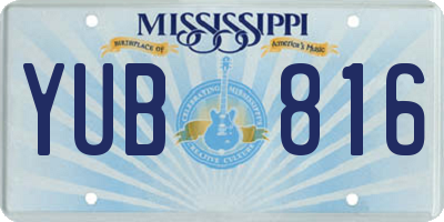 MS license plate YUB816