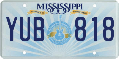 MS license plate YUB818
